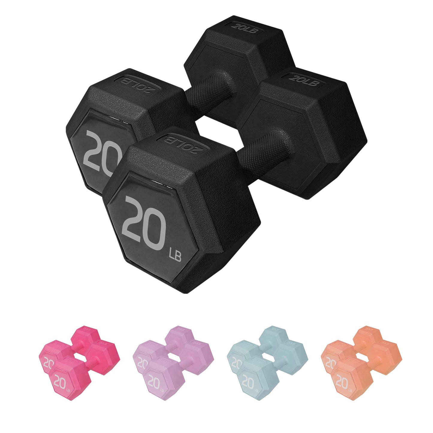 ZTTENLLY Neoprene Dumbbell Set (Pair) – Easy Grip Hand Weights for Home Gym, Strength Training & Fitness